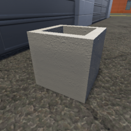 Concrete Cinder Block Half