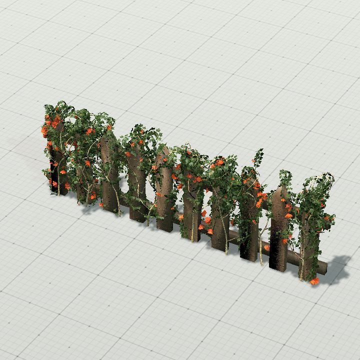 ivy wooden fence 2