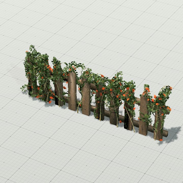 ivy wooden fence 1