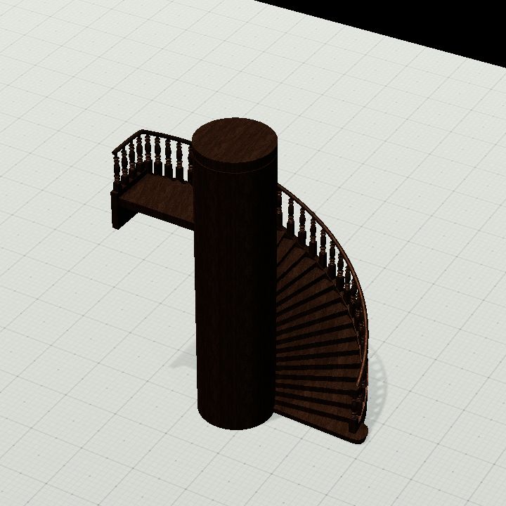 CurvedStairsWoodLeft