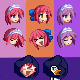 Melty Blood Maids sprite hats