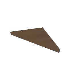 Corner Wall Shelf - 0.5x0.5 - American Elm