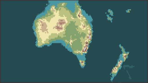 Heightmap Australia and New Zealand