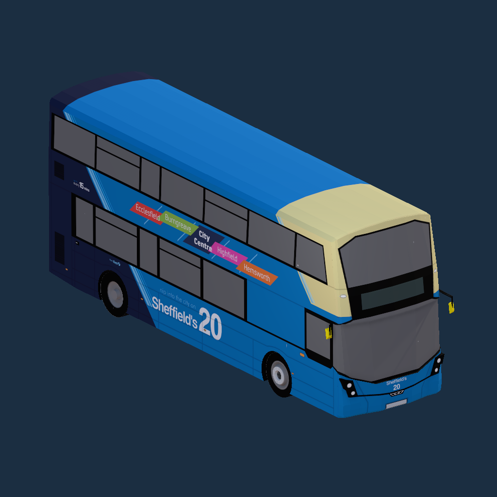 Streetdeck Sheffield Blue Route 20