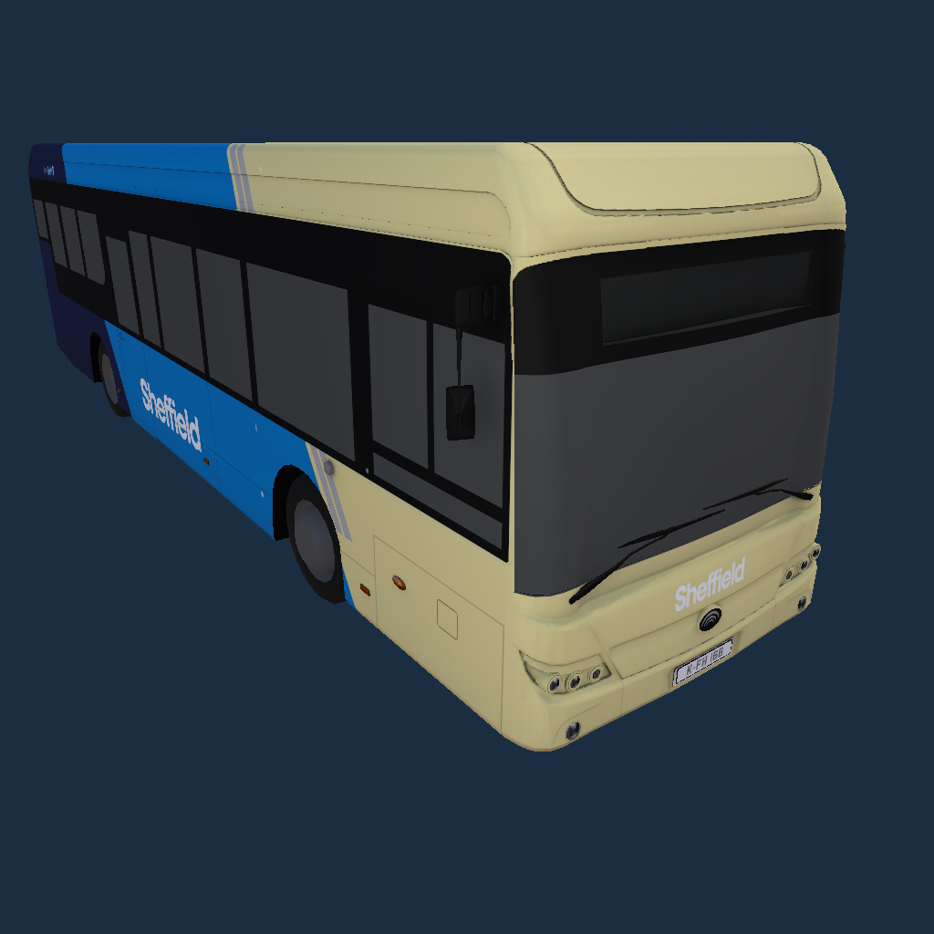 Yutong E10 Sheffield Blue