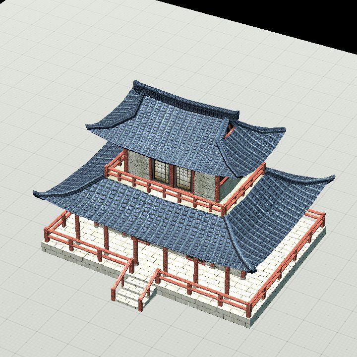 japanese_lowpoly_temple