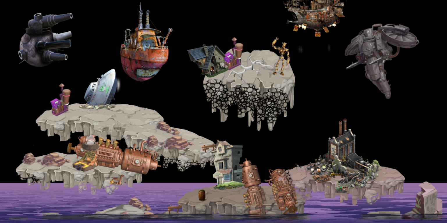 Steampunk map + builds by Gen D