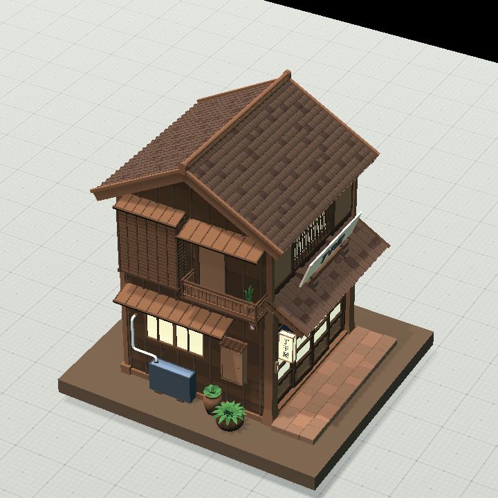 japanese_low_poly_building