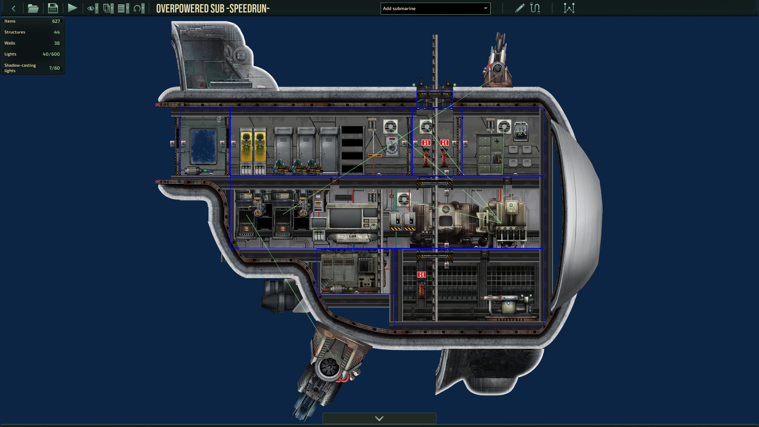 Overpowered sub -speedrun- – Barotrauma Mod