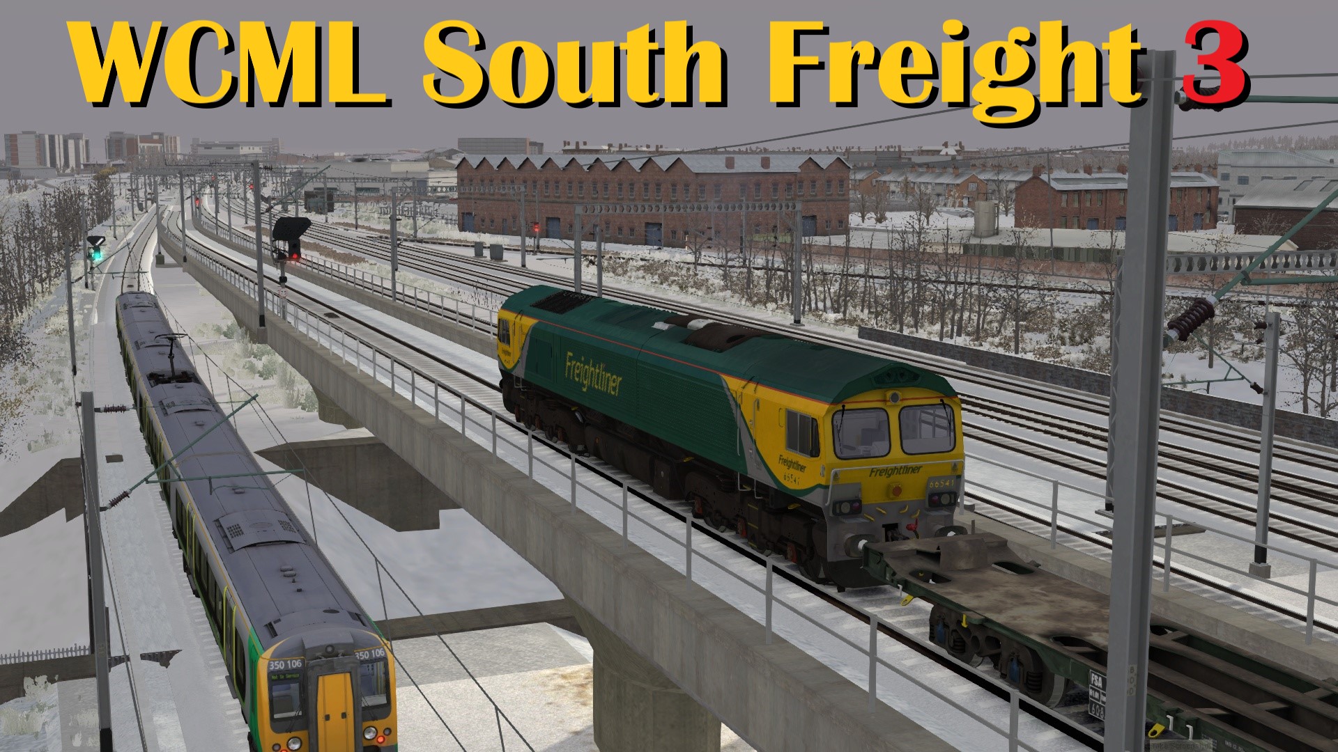 N.S1053 WCML South Freight - Container Flats Coventry to Rugby