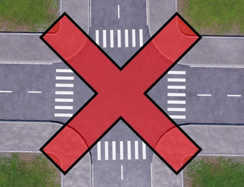 No Crosswalks