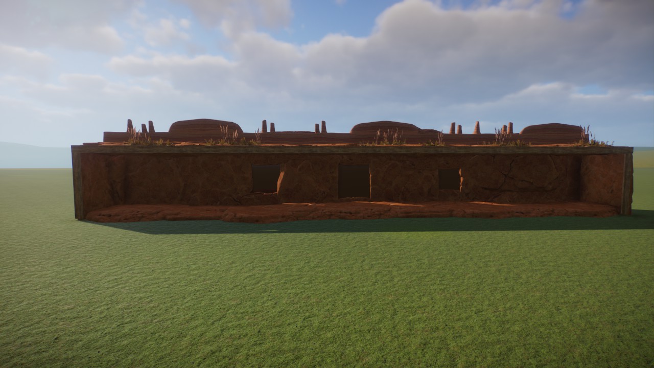 Desert backdrop w. shelter
