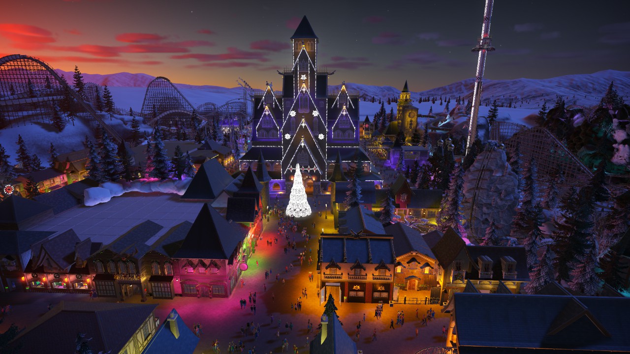 Snow village winter thema park