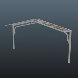 Pergola 7m Width Modul 1 Steel White