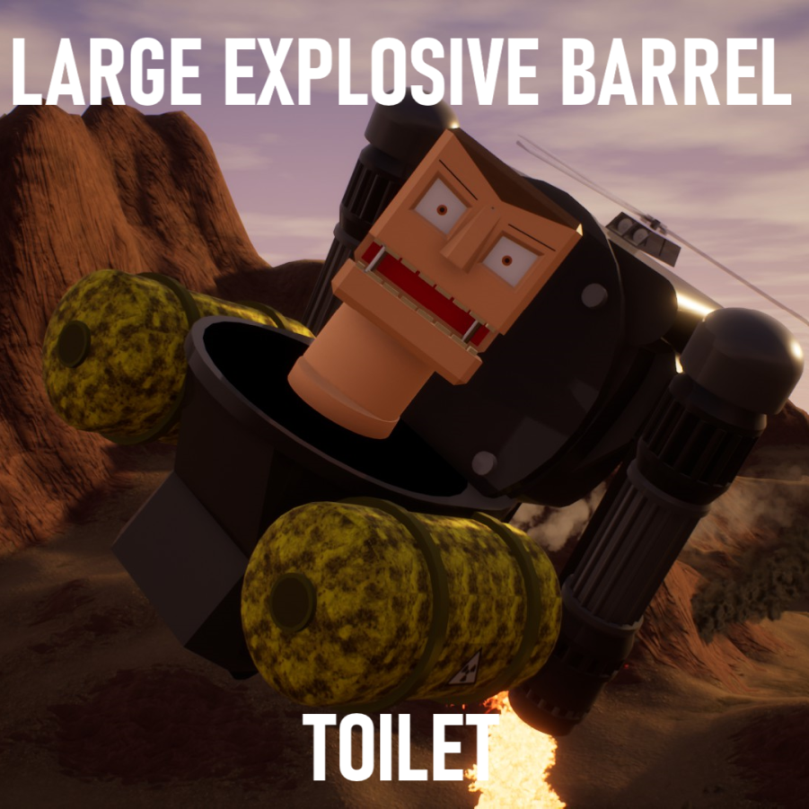 Large Explosive Barrel Toilet! Skibi