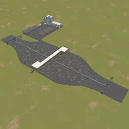 Huge border checkpoint