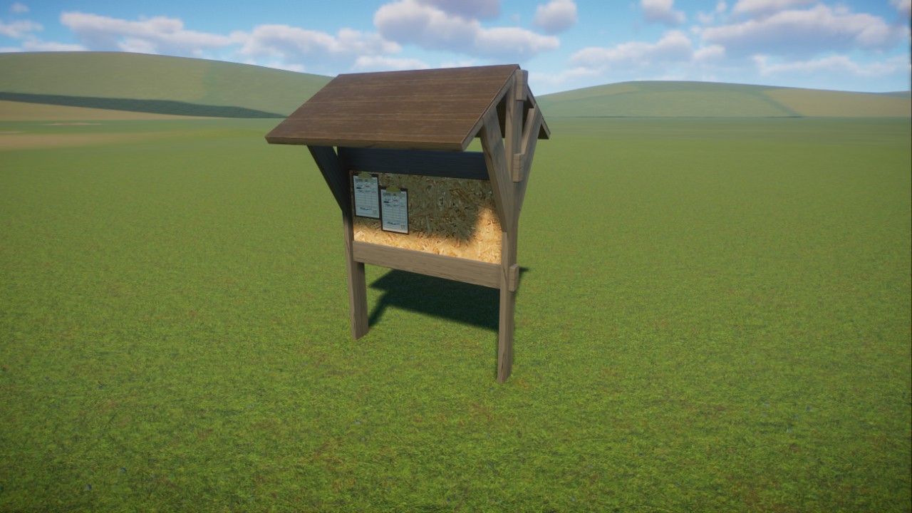 Covered Info Board