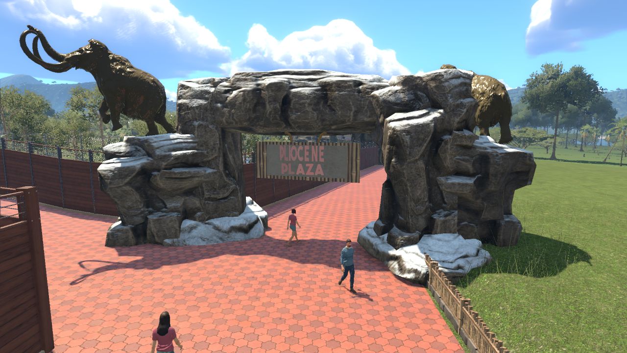 Pliocene Plaza enterance gate
