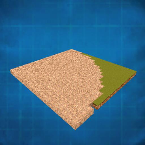 adobe brick and grass quadrant