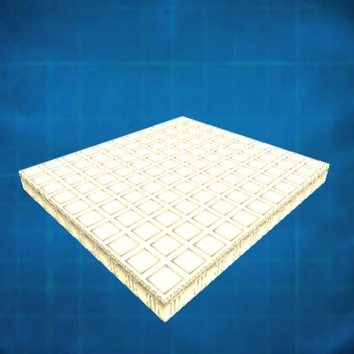 square limestone floor section