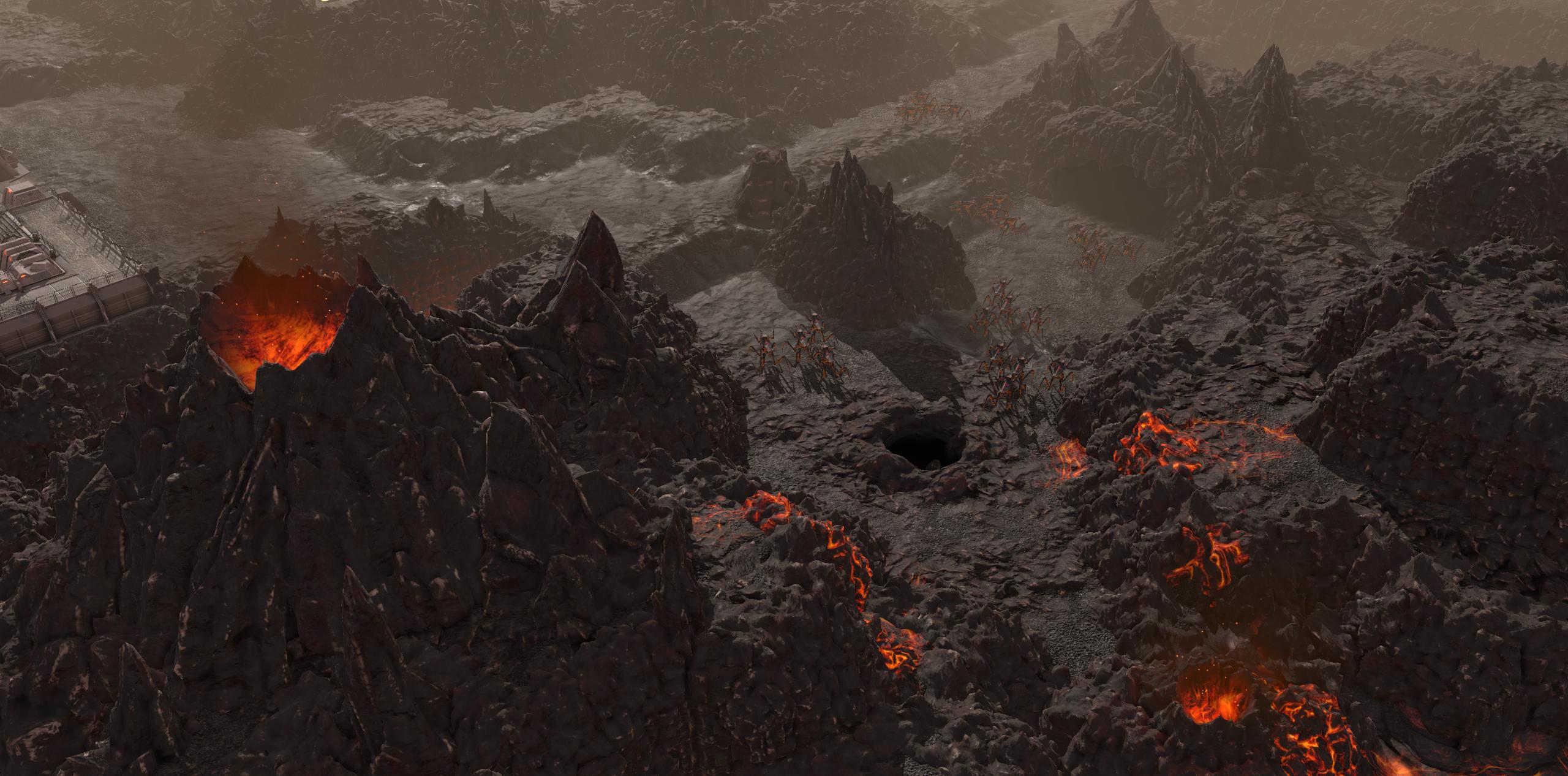 explosions and fire (wild fire)