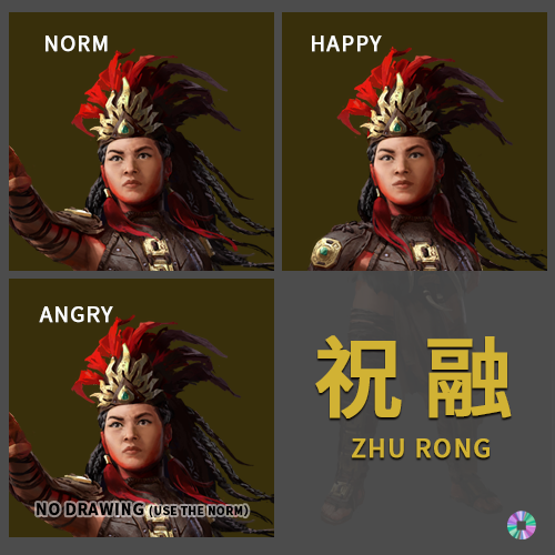祝融纯立绘美化 zhurong face change character