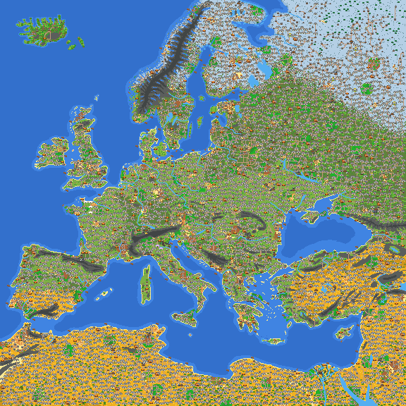 Grey Europe Map