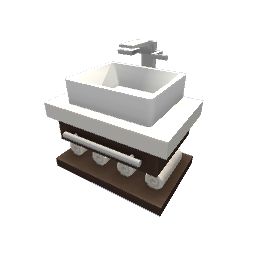 TS4 Modern sink - dark wood