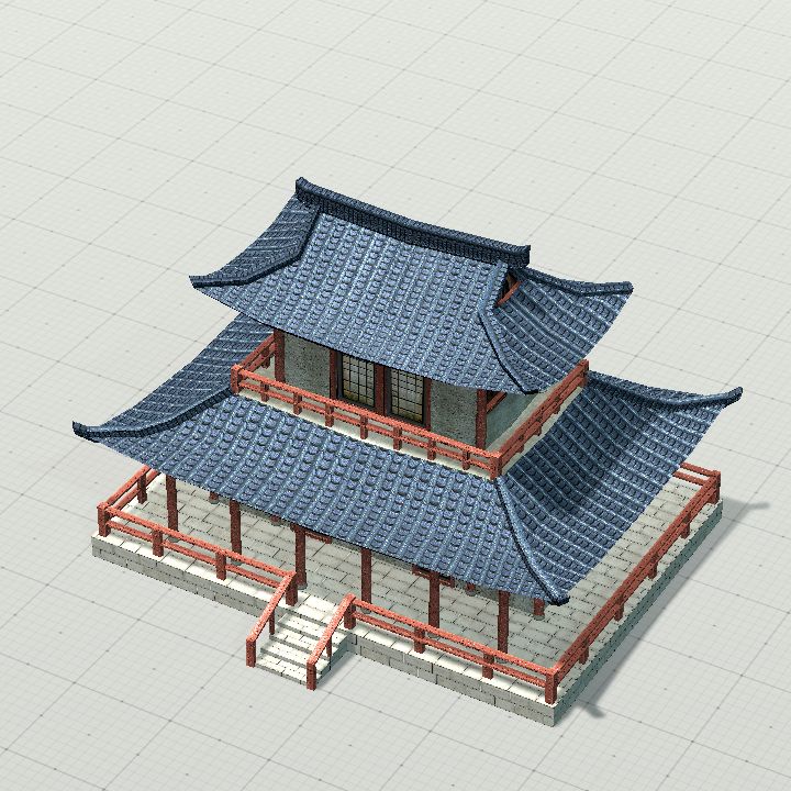 japanese_lowpoly_temple