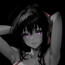 akeno himejima dark background 4K (4 versions)