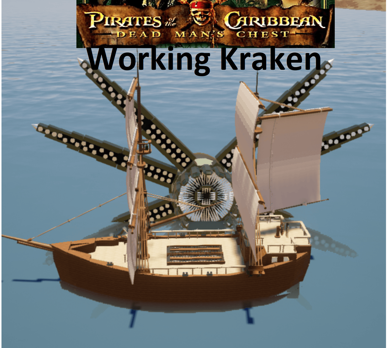 Working Drivable Kraken Destroyer - Pirates of Caribbean game