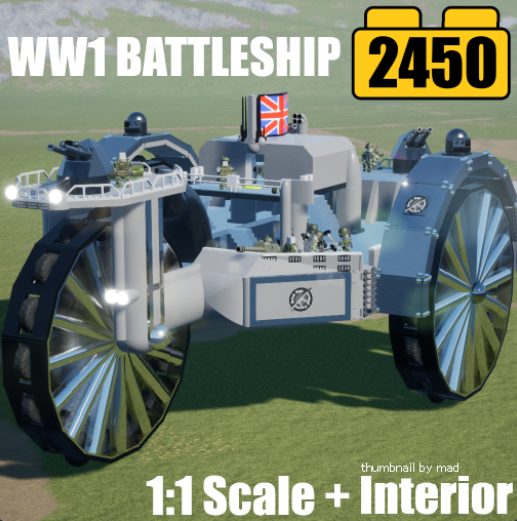 WW1 Land Battle ship 1:1 scale + interior special