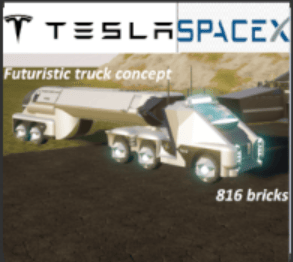 Original Tesla SpaceX truck concept futuristic