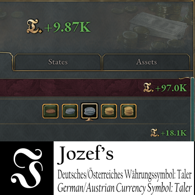 Jozef's German/Austrian Currency Symbol: Taler