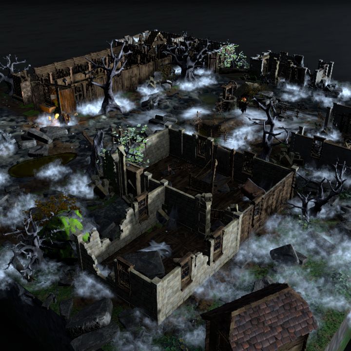 Destroyed buildings