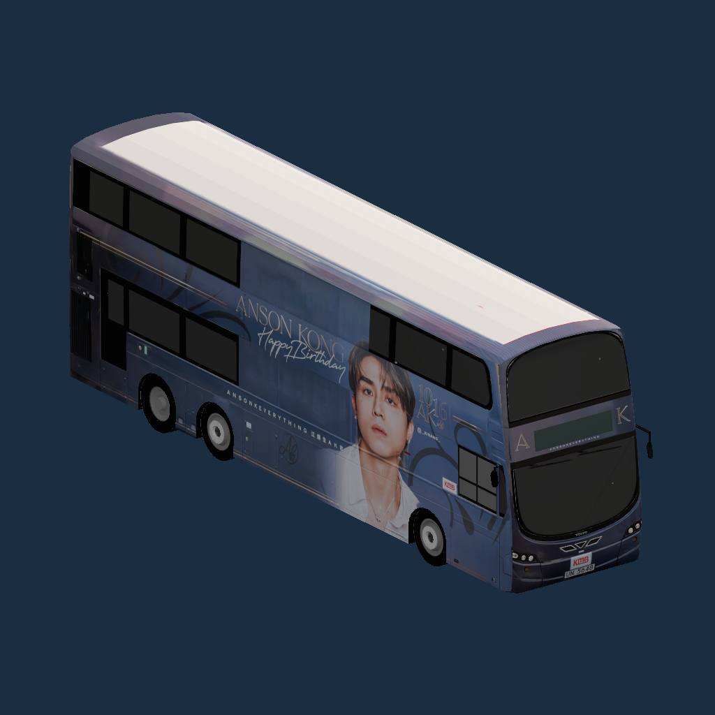 KMB Volvo B9TL 12M UN5648 Anson Kong Happy Birthday