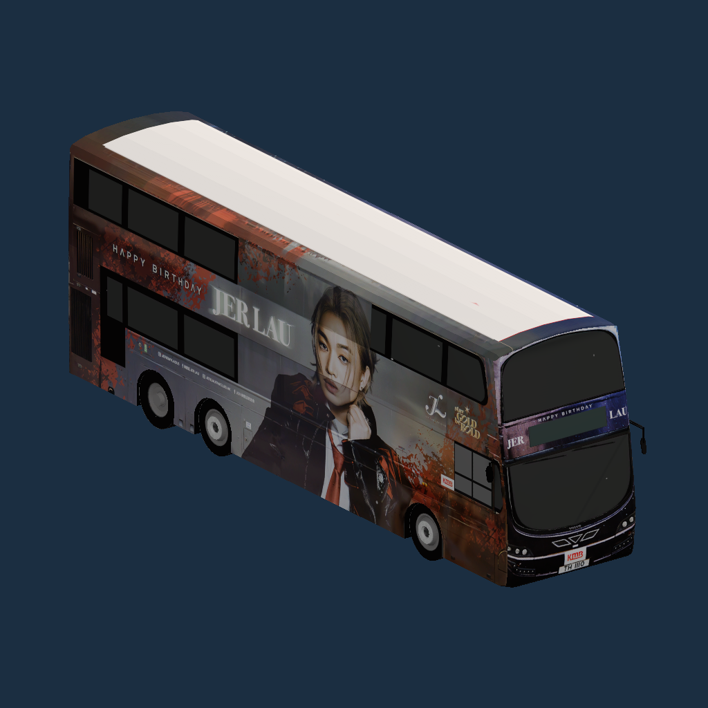 KMB Volvo B9TL 12M TH1110 Happy Birthday Jer Lau