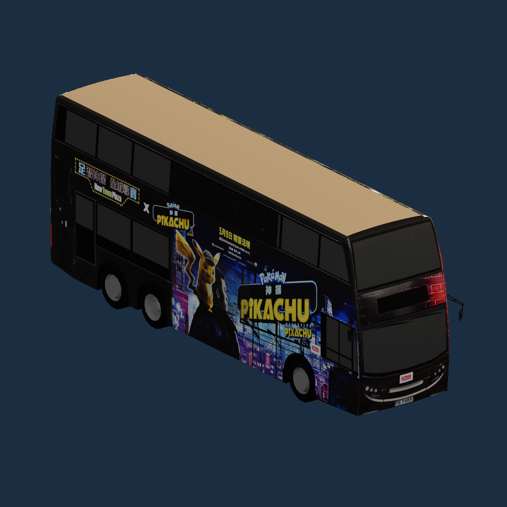 KMB ADL Enviro500MMC 12M TE7489 New Town Plaza X Pikachu