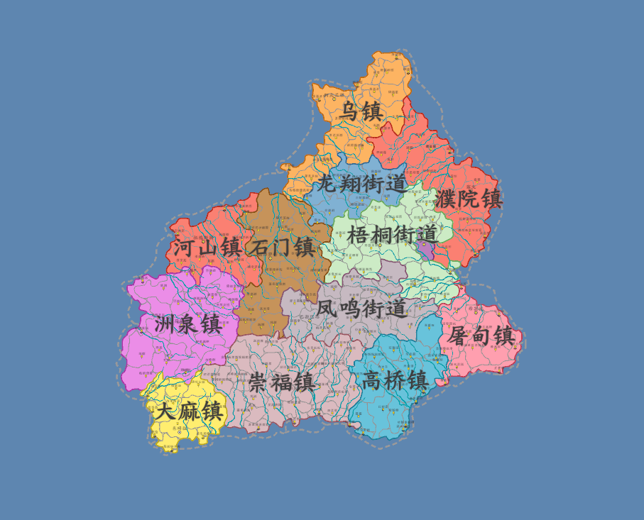 浙江省嘉兴市桐乡市乡镇图