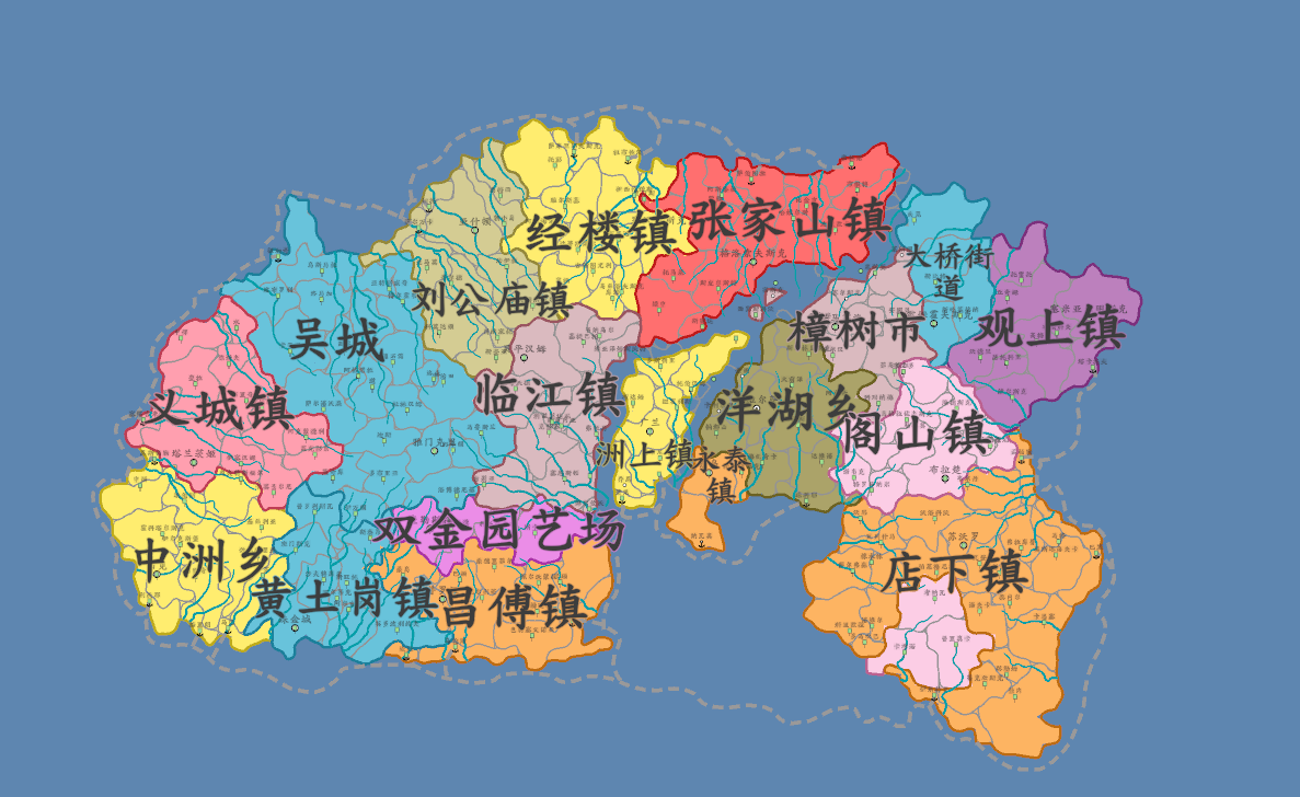 江西省宜春市樟树市乡镇图