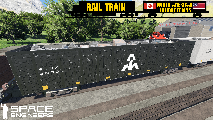Rail Train AIM Tall Gondola Car Black