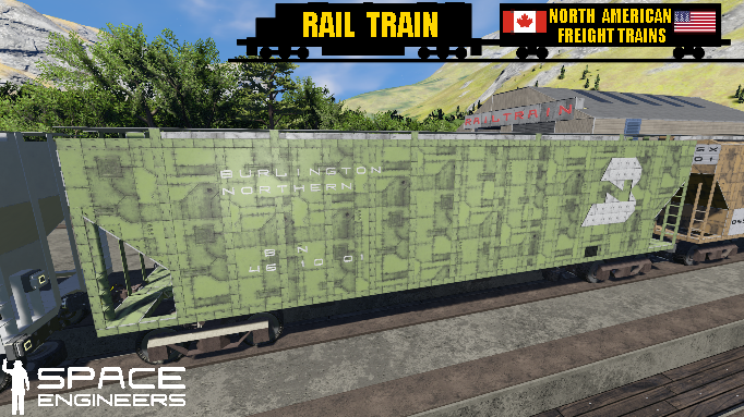 Rail Train BN Covered Hopper Car
