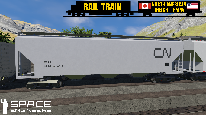 Rail Train CN Covered Hopper Car
