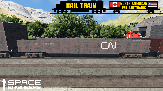 Rail Train CN Gondola Car Weathered
