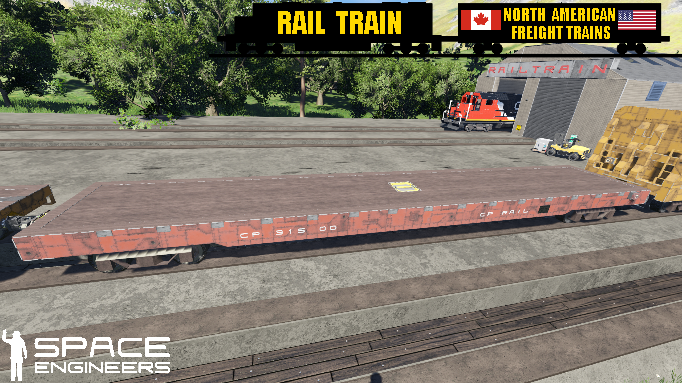 Rail Train CPR Flat Car