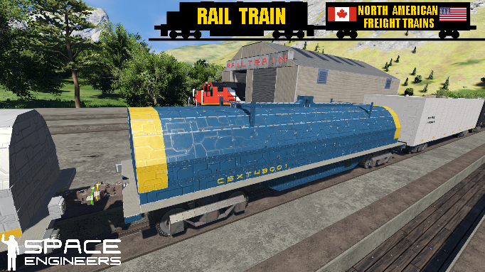 Rail Train CSX Coil Car Blue