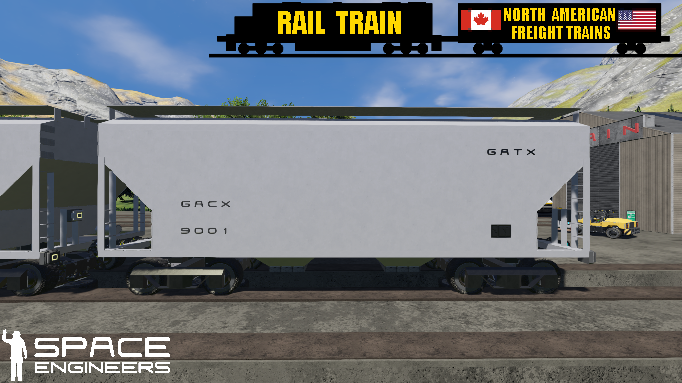 Rail Train GATX Covered Hopper Car Short