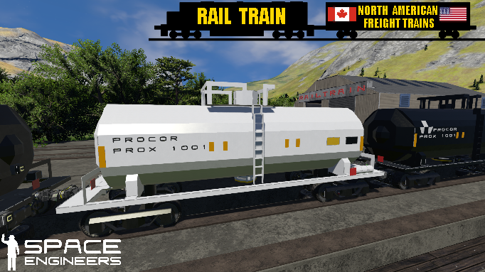 Rail Train Procor Acid Tank Car White