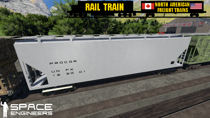Rail Train Procor Covered Hopper Car