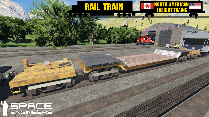 Rail Train TTX 8 Axle Depressed Center Flat Car